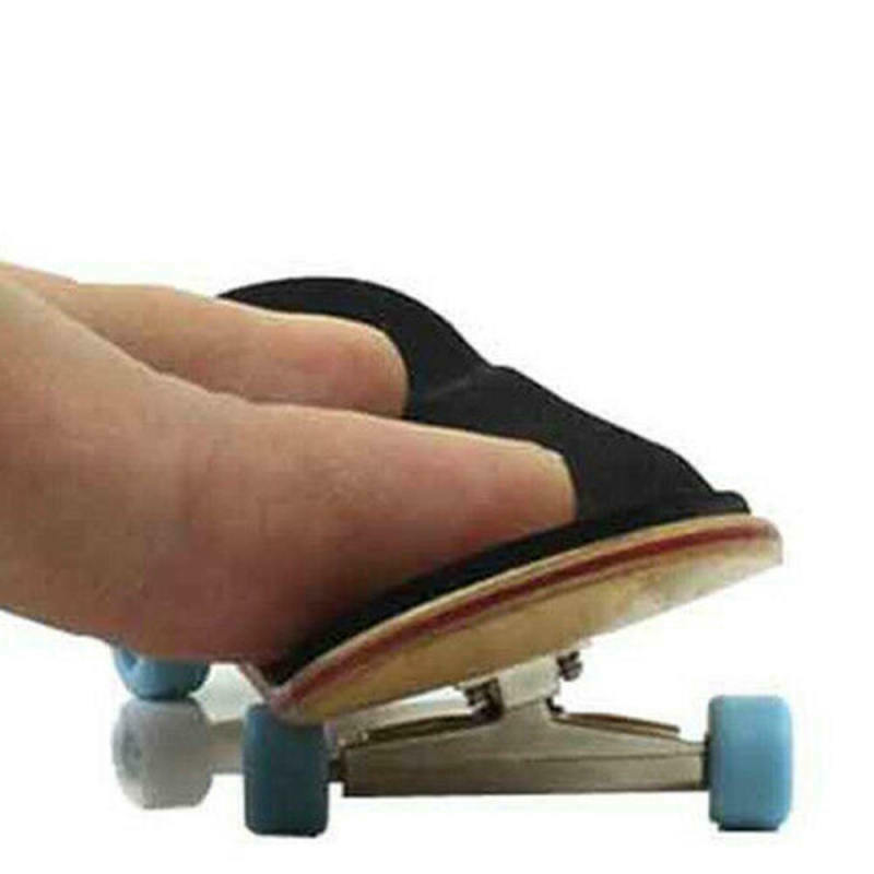 New Complete Wooden Fingerboard Finger Skate Board Grit Box Foam Tape New