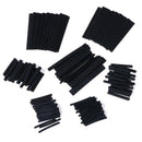 127pcs 7 Sizes 2:1 Electronic Heat Shrink Tubing Tube Sleeve Wrap Wire Black ME