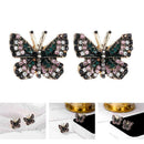 Butterfly Earrings Colorful Rhinestone Ear Studs Women Fashion Ear Jewelry P4Y2