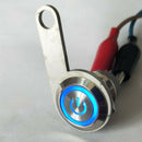 12V Motorcycle LED Handlebar Headlight Foglight Switch Waterproof Blue
