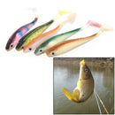5Pcs Fishing Baits Soft Artificial Fish Concave Lure 9cm 5g Mixed Colors Vivid