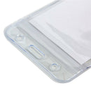 10 x Business Vertical Solid Vinyl Clear ID Card Badge Holder Case Cover Sleev