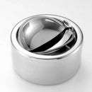 Small Outdoor Stainless Steel Tabletop Cigarette Ashtray with Lid Round