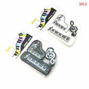 3pcs/set Musical Piano Notes Rubber Pencil Eraser Student School Supplies Gifts