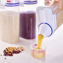 1x Cereal Dispenser Plastic Storage Box Kitchen Food Grain Rice Container 2L Hot