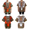 2 Pieces Unisex Short Sleeve Dashiki African Hippie