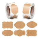 600 Pieces Christmas Gift Tag Labels Self-Adhesive Present Stickers Natural