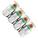 4 pcs. Car Safety Warning Air Pressure Tire Monitor Turn Signal Valve Cap 2 Z6Z3