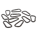 10Pieces Black D Shaped Aluminum Alloy Carabiner Hook Keychain Accessor Gw