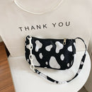 Cow Milk Printed Women Handbag Tote Female Casual Underarm Shoulder Bag (4)