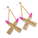 1 Pair Acrylic Lipstick Earrings Drop Lady Women Earrings Fashion Jewelry