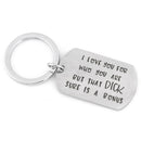 Creative Boyfriend KeyRing Key Chain Jewelry Gift I Love You For Who J Gw