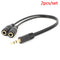 2x 3.5Mm Audio Splitter Y Cable Headphone Adapter 1 Male Jack To 2 Dual Femal JR