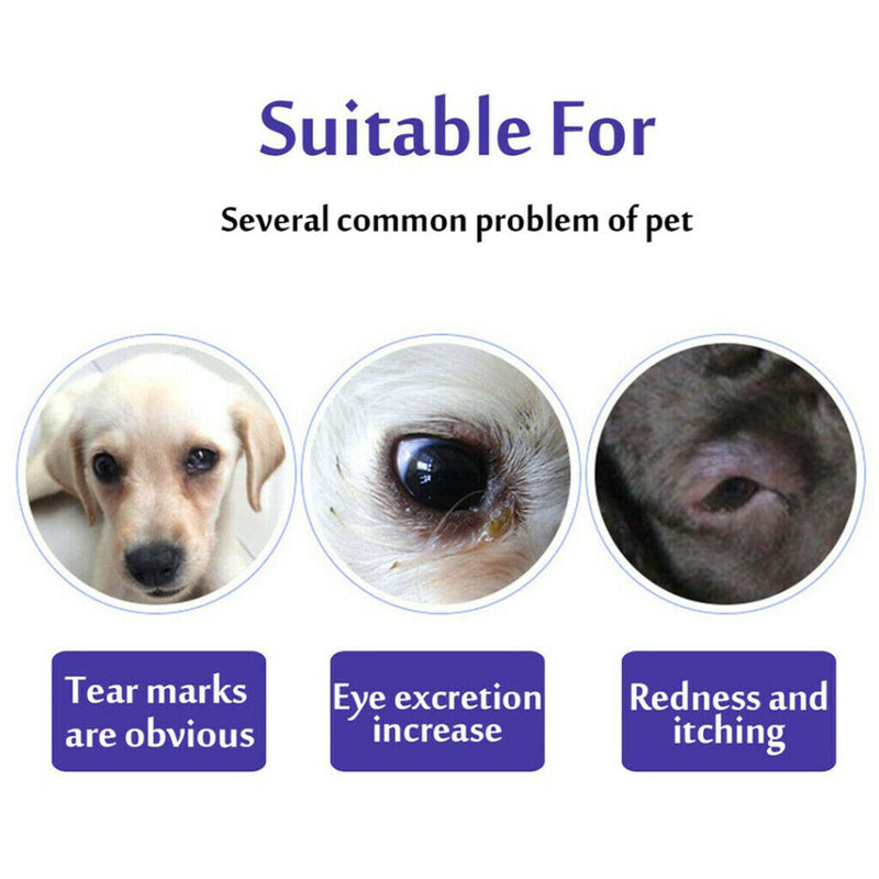 4 Boxes Dog Tear Stain Remover Pet Puppy Cat Eye Ear Dust Wiping Pads 7cm Dia.