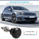 22mm Push Button Bonnet Hood Pin Lock Clip Kit Quick Release Latch (Black)