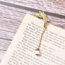 Retro Glow In The Dark Leaf Feaher Book Mark With Dragon Luminous Bookmark LJ
