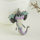 Crystal Elephant Animal Enamel Brooch Pin Enamel Wedding Costume Coat Decor US