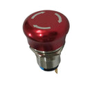 19mm Self Locking Emergency Stop Push Button AC 220V 5A 1NO 1NC Red
