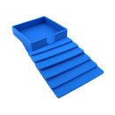 Silicone Wine Coasters Square Placemat Non Spill Lid Mug Cup Drink Mat Blue