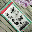 Feather Flower Silicone Clear Transparent Seal DIY Stamp Sheet Photo Album M8D8