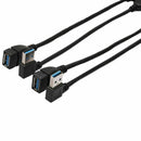 2Pack 6 inch SuperSpeed USB 3.0 Angle Male to Female Extension Cable -2Pack U2O8