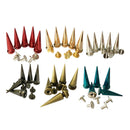 10 Sets Copper Cone Screw Stud Leathercraft Rivet Bullets Spike Decor Red