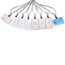 SilverAluminum Alloy Business Work Card ID Badge Adjustable Lanyard Holders FT