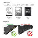 Clear 2.5" HDD Case SATA to USB 3.0 Type C Adapter SSD Hard Drive Box Enclosure1