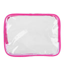 Hot 3pcs Clear Cosmetic Toiletry PVC Travel Wash Makeup Bag  Rose A