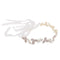Gorgeous Ladies Girls Leaf Crystal Hair Band with Ribbon Headwear