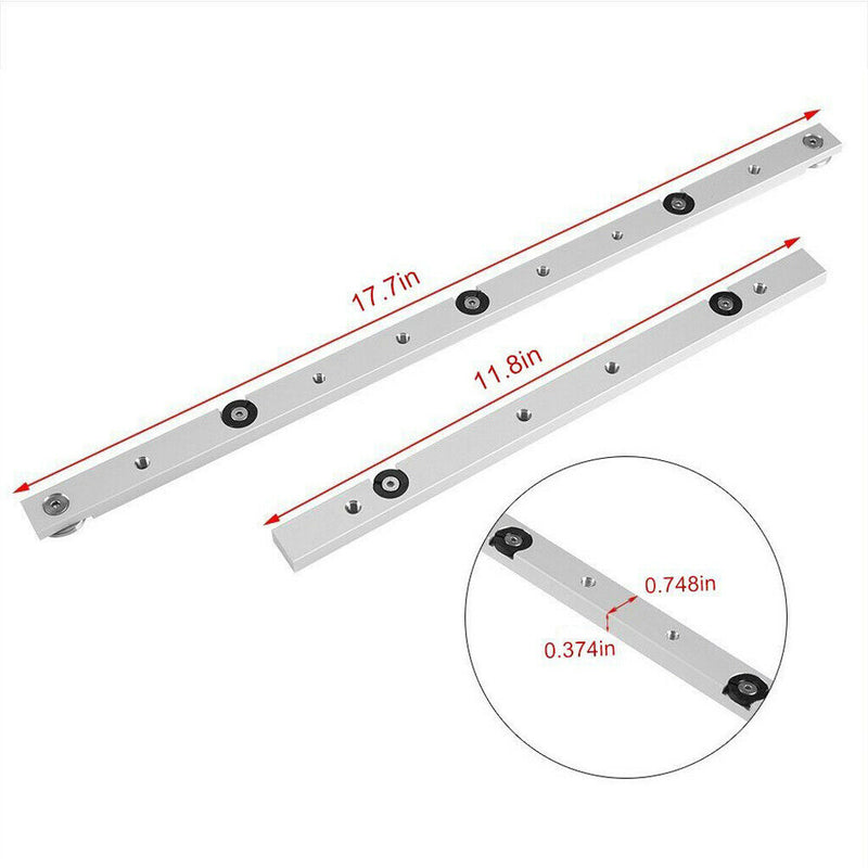 2Pcs Universal Miter Slider Miter Bar Miter Gauge Rod