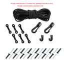 Boat Kayak Deck Rigging Kit 3.8m Nylon  Deck Loops J Hooks Buckles Rivets