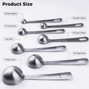 Stainless Steel Measuring Spoons Set of 7 Stackable Measure Spoon for Dry a Q7L5