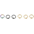 6 lot Captive Bead Rings Hoops BCR Thickness:16gauge (1.2mm) X 5/16"(8mm) N2F7