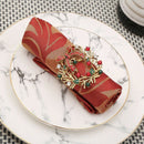6Pcs Christmas Wreath Napkin Rings Metal Napkin Buckle Napkin Holder Napkin D4M5
