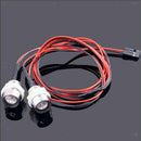 2 Red LED Lamp Set Red Night Light Headlamp Headlight for RC Traxxas HSP Redcat