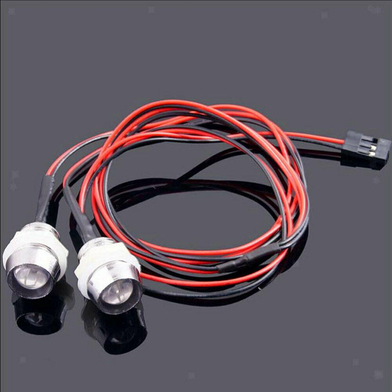 2 Red LED Lamp Set Red Night Light Headlamp Headlight for RC Traxxas HSP Redcat