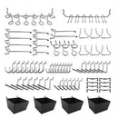81Pcs Pegboard Hooks Assortment With Pegboard Bins Peg Locks Tools OrganizeS Hn