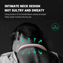 Pink Bladeless Hanging Neck Fan USB Wearable Headphone Design for Outdoor