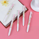4 Colour retractable ballpoint pen black blue red green ink rubber grip WL FT