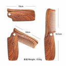 Blue Zoo Wooden Folding Beard Comb Pocket Size Moustache Hair Combs Anti-st U7V4
