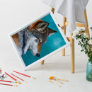 Animal 5D Diamond Painting DIY Full Round Drill Rhinestone (Wolf LD533)