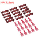 30X wire cable connectors terminals crimp quick splice 0.5mm-6mm kit tool set LJ
