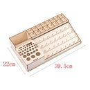 Wooden Organizer Tattoo Paint Bottles Display Rack Brushes Holder Stand Epo