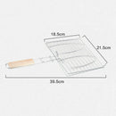 Stainless Steel Outdoor BBQ Net Grilled Fish Net Grilled Meat Clip Barbecue Tool