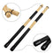 1 Pair Rods Drum Brushes Sticks Drum Stick Set for Jazz Folk Music (Black)