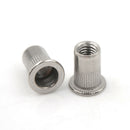 10 Pcs 304 Stainless Steel Rivet Nut Rivnut Insert Nutsert M6x15mm LJ
