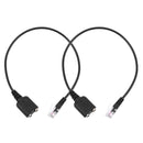 2pcs Dual 3.5mm Audio Jack Female to Male RJ9 Plug Adapter Convertor Cable