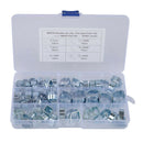 80PCS Double Ear Hose Clamps Assortment Kit, Stepless Ear Clamps, Adjustable