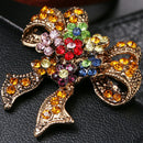 Enamel Bowknot Crystal Rhinestone Brooch Pin Women Suit Collar Brooch Jewelry FT